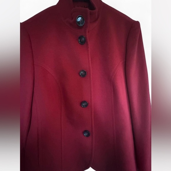 Basler Black Label Wool and Angora Red  Women's coat / jacket size 44 - Picture 3 of 7